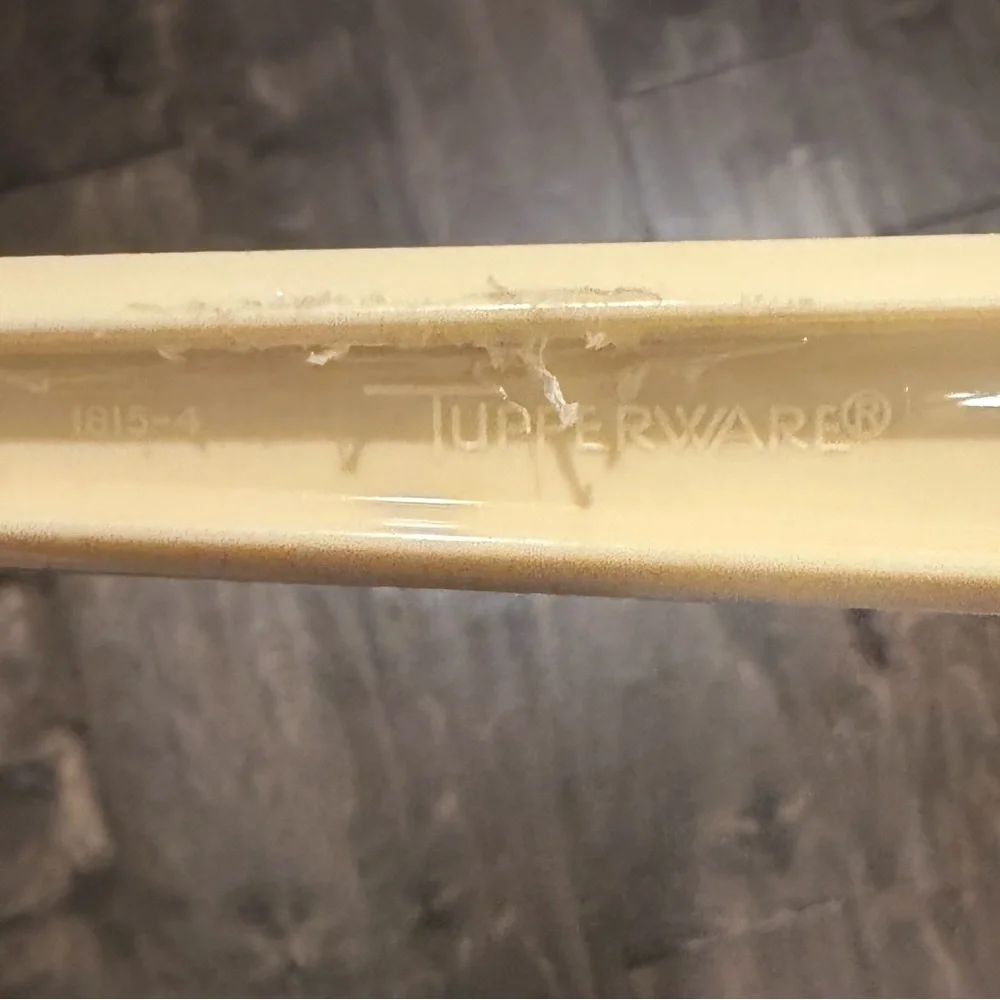 Vintage Tupperware 12” Slotted Spoon Beige Kitchen Utensil Retro